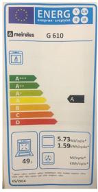 Meireles G 610 X - Cocina Gas Butano 4 Fuegos 60x60cm Horno de Gas Inox