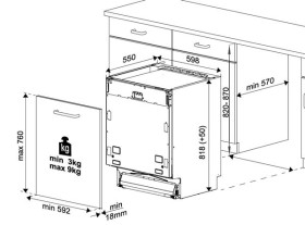 Beko DIN 48430 AD - Lavavajillas Integrable 14 Cubiertos 60cm A+++