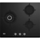Beko HISW 63222 SO - Placa de Gas Butano 3 Fuegos 60 cm Negro