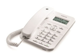Motorola CT202 - Teléfono blanco pantalla LCD 12 cifras 24 teclas