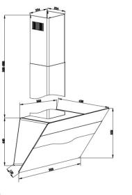 Fagor 3CFT-900N - Campana Decorativa de Pared 90 Cm Touch Control Clase A Negra