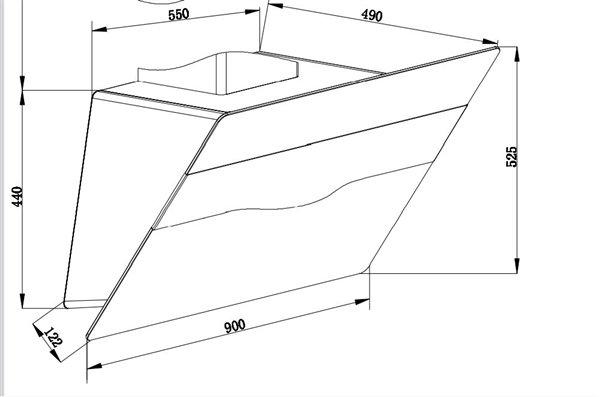 Fagor 3CFT-900N - Campana Decorativa de Pared 90 Cm Touch Control Clase A Negra
