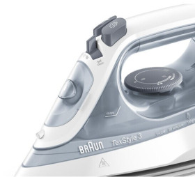 Braun SI3054GY - Plancha de Vapor TexStyle 3 2400 W Anti Goteo Blanca