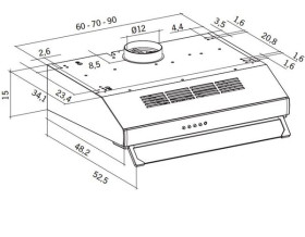 Mepamsa 300.0541.583 - Campana Integrada Modena 60cm Color Inox