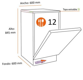 Balay 3VS506IP - Lavavajillas 60 Cm 12 Cubiertos Clase E Inoxidable