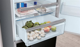 Balay 3KFE778BI - Frigorífico Combi 203x70 NoFrost Cristal Negro Clase E