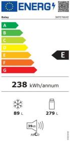 Balay 3KFE766XE-Frigorífico combi 203x60cm Inox antihuellas Clase E
