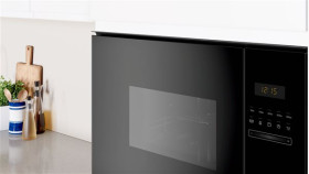 Balay 3CG5175N0 - Microondas sin marco cristal negro 900W con grill