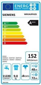 Siemens WM14UPH1ES - Lavadora 9 Kg 1400rpm Autodosificador Wifi A+++