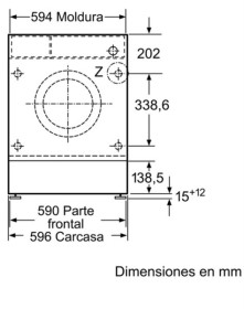 Siemens WI12W325ES - Lavadora integrada iQ500 de 8kg 1200rpm A+++