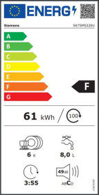 Siemens SK75M522EU - Lavavajillas Integrable 6 Servicios 45cm F Inox