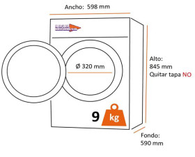 Bosch WAU28PH1ES - Lavadora 9 Kg 1400 rpm i-DOS Clase C Blanco
