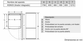 Bosch KGN33NWEA - Frigorífico Combi No Frost 176x60x66cm Clase E Blanco