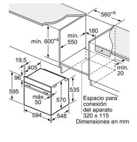 Bosch HBA5360S0 - Horno Multifunción 7 Funciones Display Clase A Inox