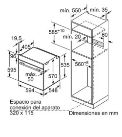 Bosch HBA174ES0 - Horno Multifunción Pirolítico Serie 2 Clase A Inox