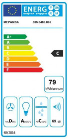 Mepamsa 3050486065 - Campana integrable Secret 60 cm 540 m3/h inox LED