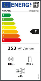 Whirlpool W7 821O W - Frigorífico Combi Total NoFrost 191.2x59.6cm E