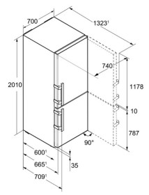 Liebherr 12084161 - Frigorífico CNef 5735 A+++ 201 x 70 cm No Frost inox
