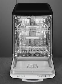 Smeg LVFABBL2 - Lavavajillas 13 cubiertos Años 50 Clase A+++ Negro