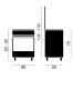 Vitrokitchen UN6050IB - Cocina Única 60x50 de gas butano Acero Inox