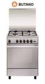 Vitrokitchen UN6050IB - Cocina Única 60x50 de gas butano Acero Inox