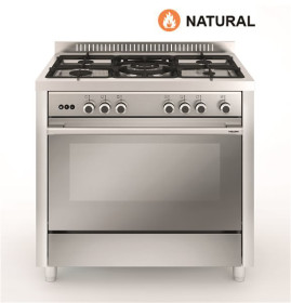 Vitrokitchen MX96IN - Cocina de gas natural Matrix 90x60 Acero Inox