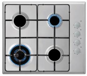 Vitrokitchen EN61LIN - Placa Gas Natural 4 Fuegos 60 cm Inox