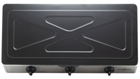 Vitrokitchen 360IB - Hornillo Gas Butano 3 Fuegos Tipo Ciclón Inox