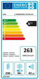 Aeg RCB632E4MX - Frigorífico Combi 186x59,5cm A++ Inox Antihuellas