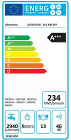 Electrolux EES47311L - Lavavajillas Integrable 13 Cubiertos Clase A+++