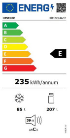 Hisense RB372N4AC2 - Frigorífico combi No Frost 178,5 x 59,5 E inox