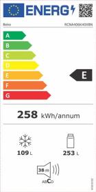 Beko RCNA406K40XBN - Frigorífico 202.5x59.5cm Clase E NoFrost Look Inox