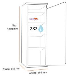 Beko RFNE312I31WN - Congelador vertical de 185 x 59,5 x 65,5 cm F