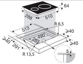 Brandt BPI6314B - Placa de inducción de 3 fuegos de 16, 18 y 28 cm