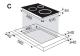 Brandt BPI6314B - Placa de inducción de 3 fuegos de 16, 18 y 28 cm