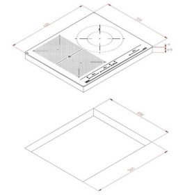 Teka 112510015 - Placa Flex Inducción 4 zonas 60 cm Función Stop&Go