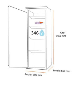 Balay 3FCE563XE - Frigorífico 1 puerta de 186x60cm Inox Clase E