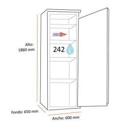 Balay 3GFF563XE - Congelador 1 puerta Inox Antihuellas F 186x60cm