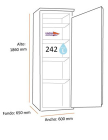 Balay 3GFF563ME - Congelador 1 puerta 186x60cm Acero Mate Antihuellas