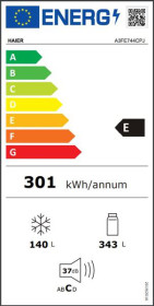 Haier A3FE744CPJ - Frigorífico combi de 200,6 x 70 x 67,5 cm Inox