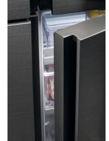 Haier HTF-610DSN7 - Frigorífico Americano NoFrost A++ Acero Negro