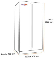 Haier HTF-610DSN7 - Frigorífico Americano NoFrost F Acero Negro