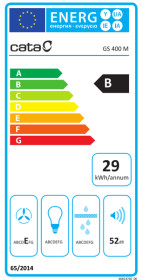 Cata 00114102 - Extractor Cata GS 400 M Compacta Clase B 52 dB 1 Velocidad