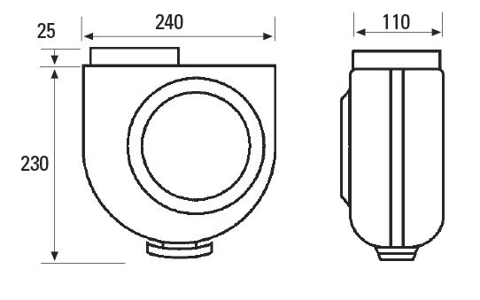 Cata 00111002 - Extractor GS 400P con motor Inducción 60W 290m3/h