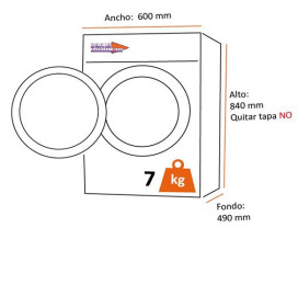 Beko WMY 7636 XSX BTR - Lavadora inox 7kg 1200rpm Inverter Clase D