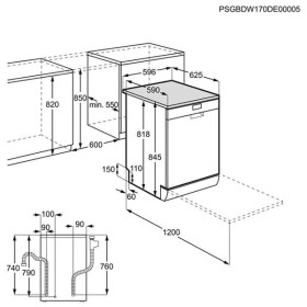 Aeg FFB53620ZM - Lavavajillas AirDry Inox para 13 cubiertos A+++