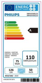 Philips 50PUS7505/12 - Televisor 4K HDR LED 50" Saphi Smart TV Clase A