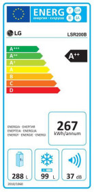 Lg LSR200B - Frigorífico Combi con Cajones 179x70cm Door in Door A++ Inox