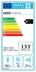 Etiqueta energética Frigorífico Miele KE30000 K 37272 iD