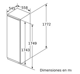 Siemens KI81RAFE0 - Frigorífico 1 puerta integrable 177,2 x 56,0 cm A++